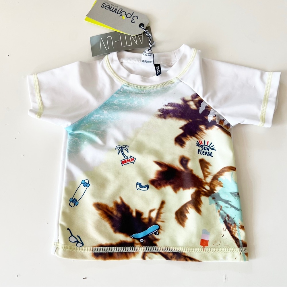 3Pommes New Baby Beach Rashguard NWT